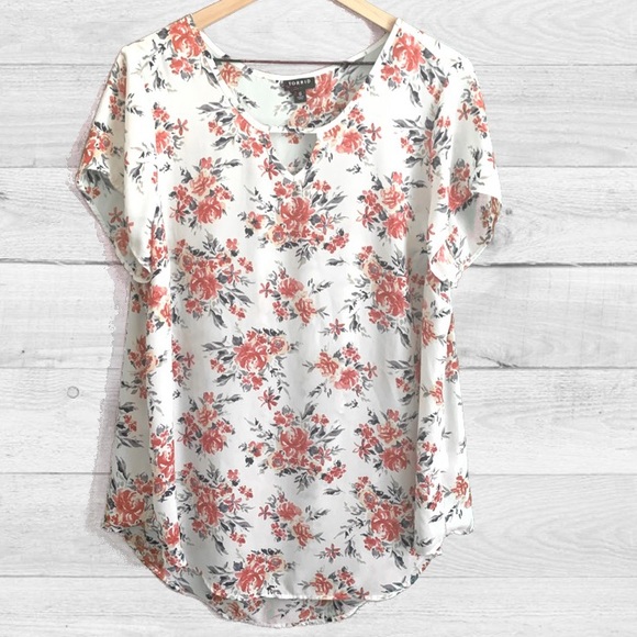 torrid Tops - Sz 12/14 Torrid Hi Low Tunic Top Ivory Sz L 0